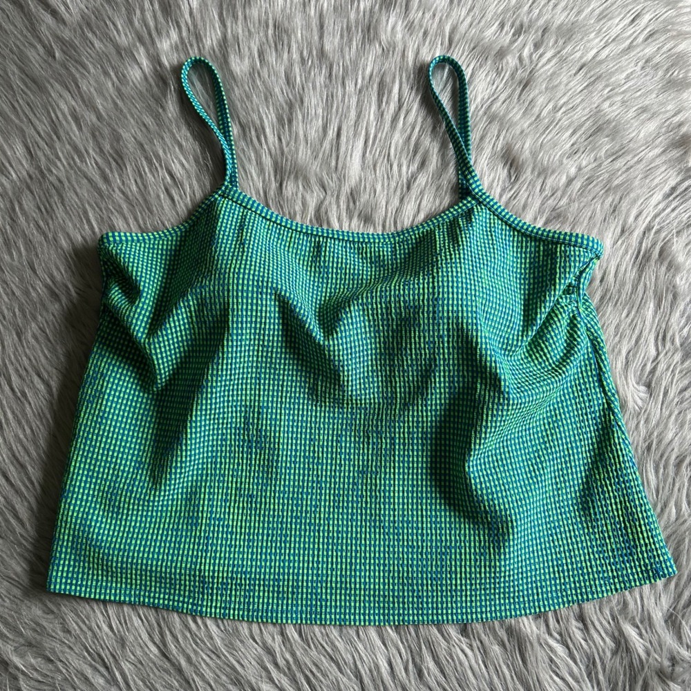 Baltex‎ Swimsuit Tank Top Womens Size 20W Green Blue Swimwear